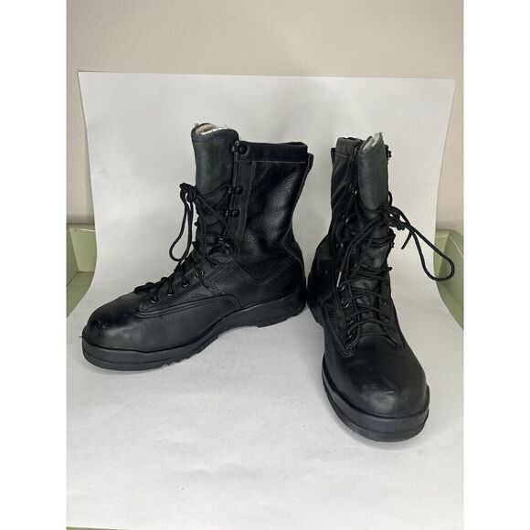 Belleville 880ST Men's 8" Leather WP Steel Safety Toe Army Boots Black Size 9 R - Picture 9 of 13